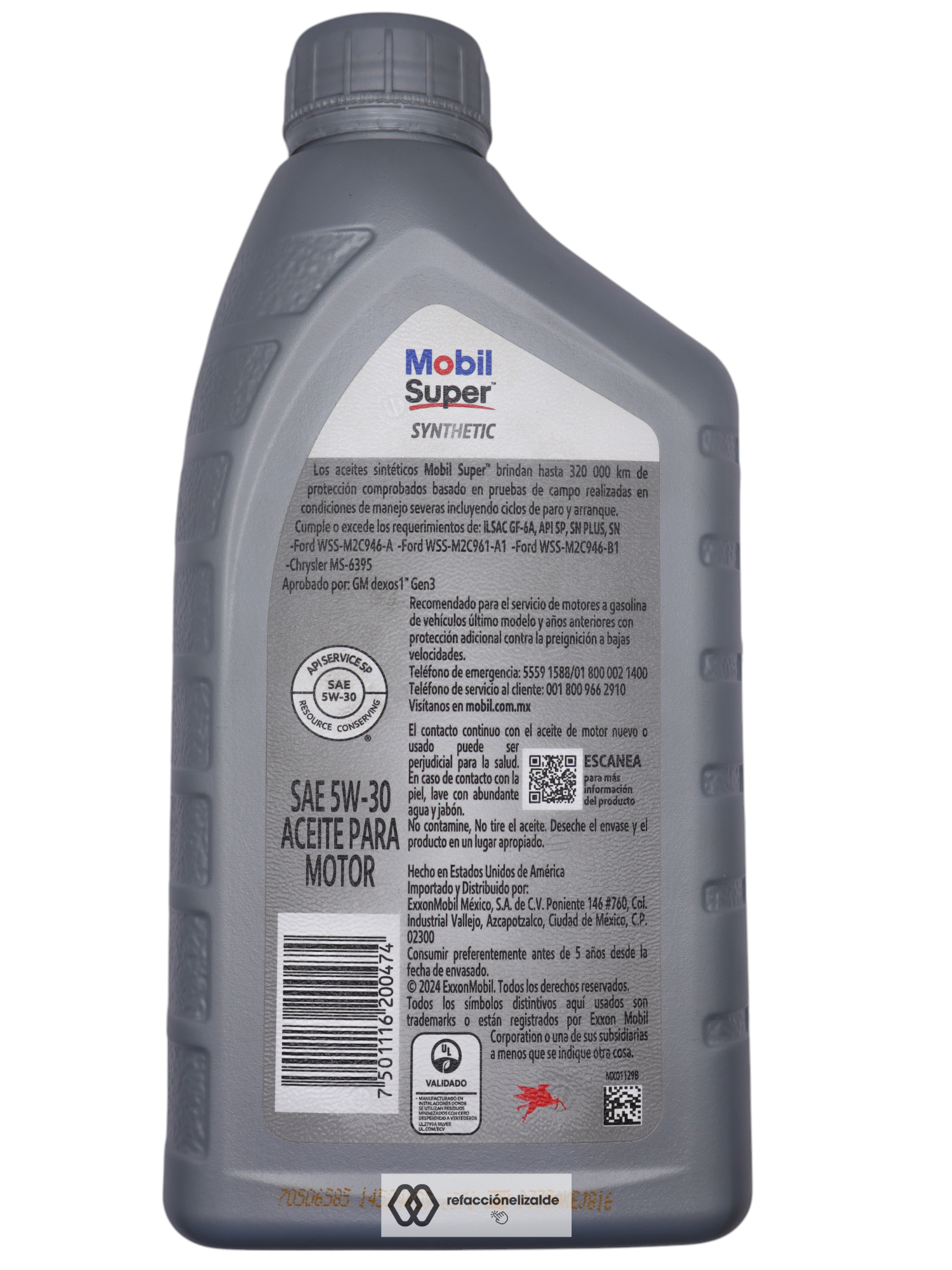 Mobil Super Synthetic 5w30 946ml - Imagen 2