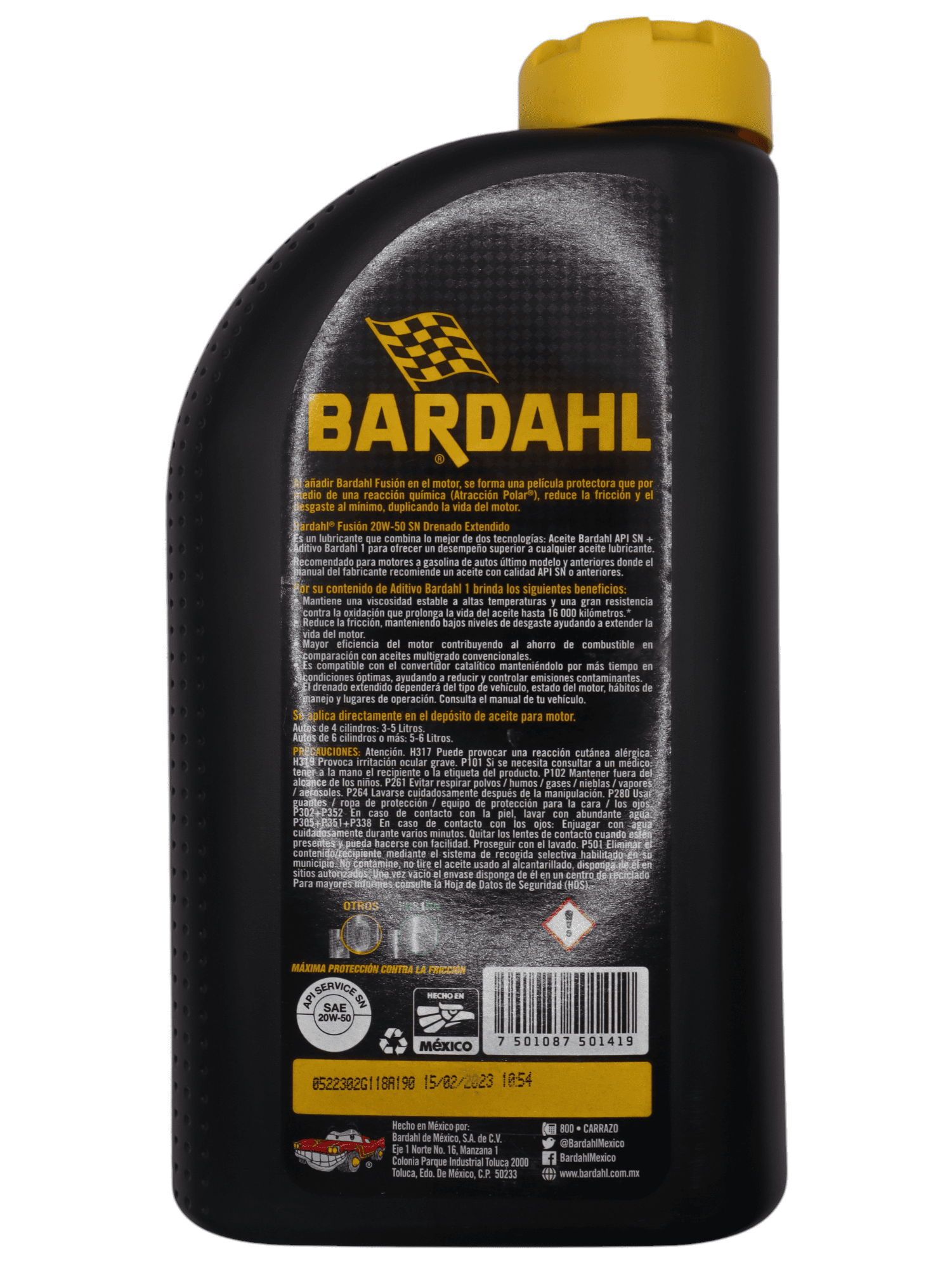 Bardahl Fusion 20w50 946ml - Imagen 2