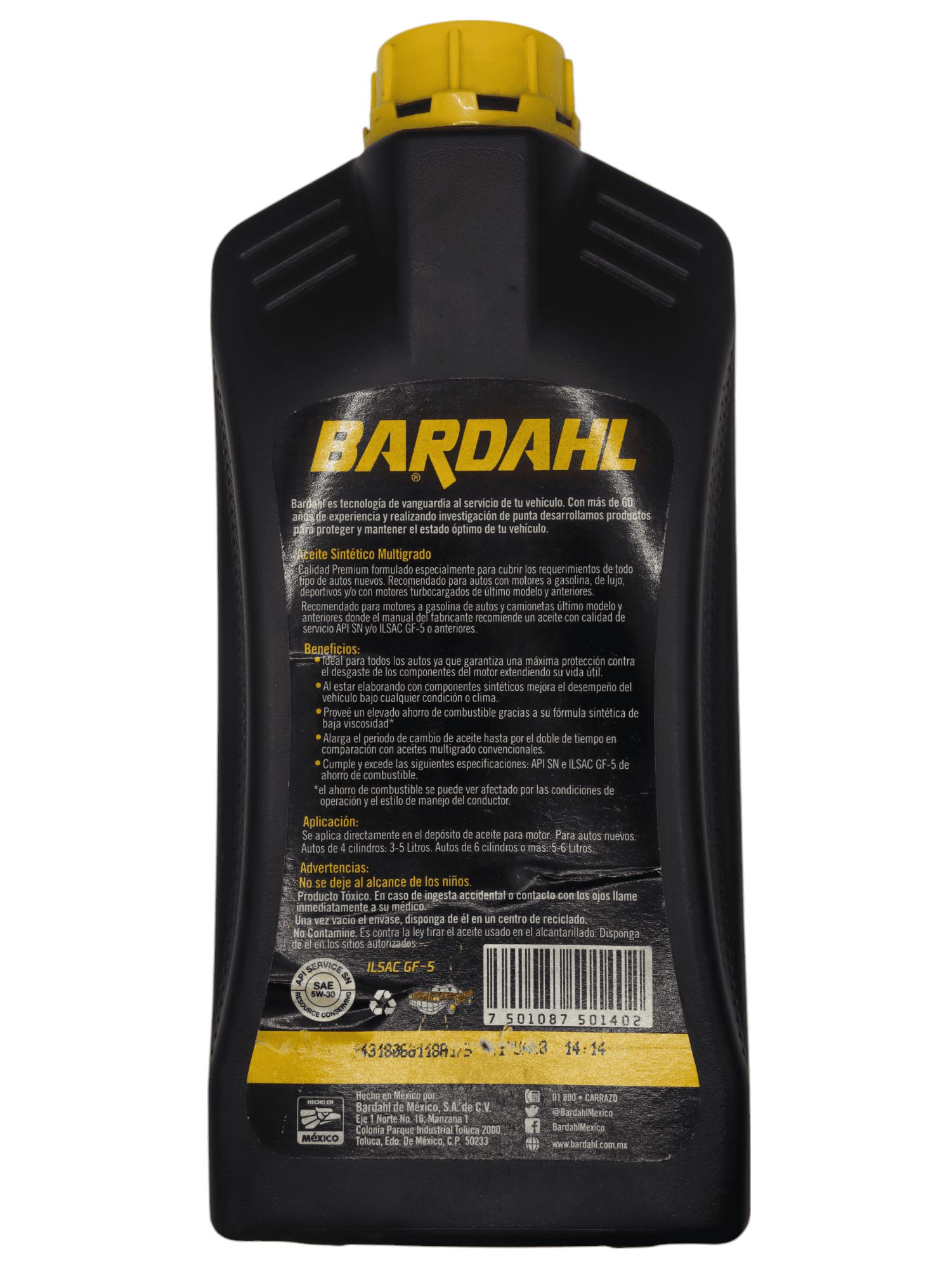 Bardahl Sintetico F1 5w30 946ml - Imagen 2